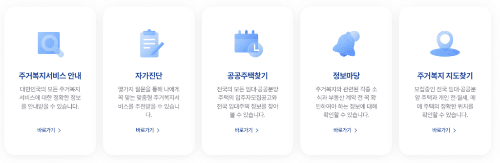 마이홈 포털 주요 기능